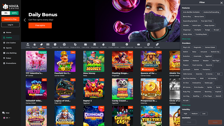 Ninja Casino Desktop Game Developers
