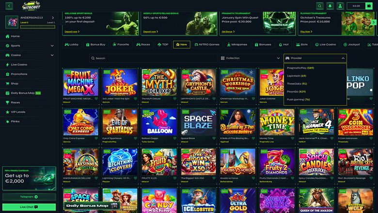 Nitrobet Casino Desktop Game Developers