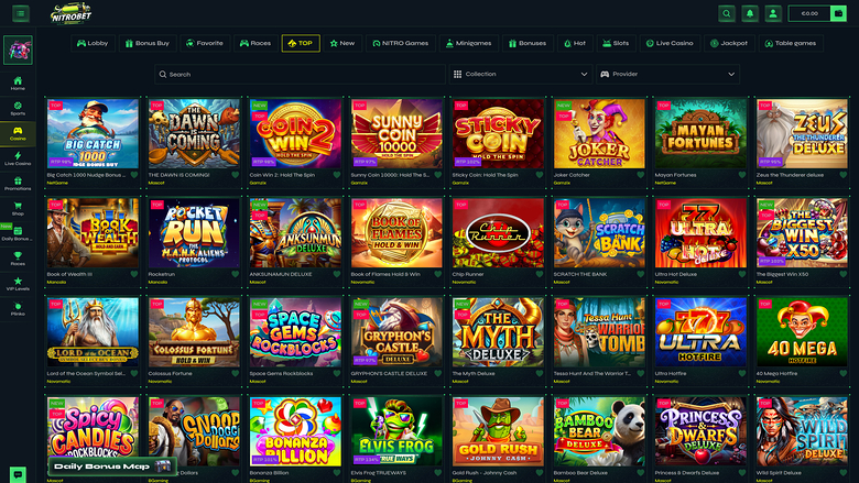 Nitrobet Casino Desktop Games