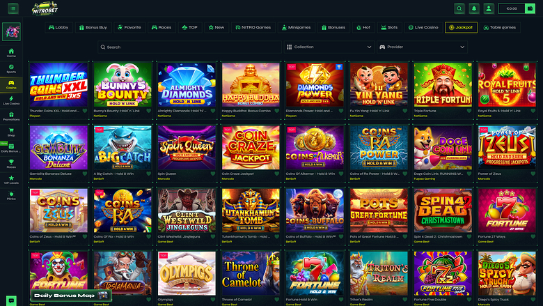 Nitrobet Casino Desktop Jackpot