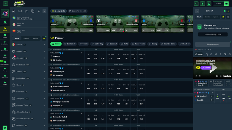 Nitrobet Casino Desktop Sports Betting