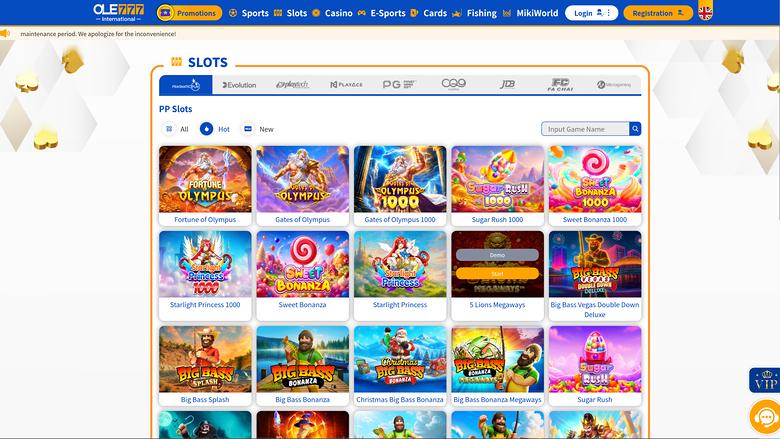 Ole777 Casino Desktop Games