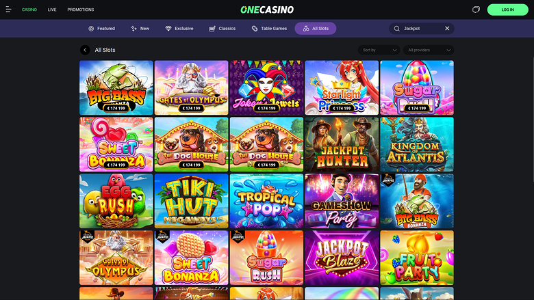 One Casino Desktop Jackpot