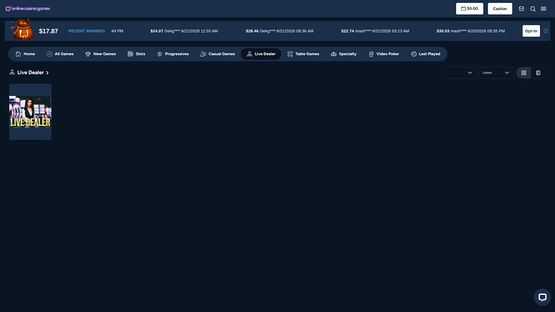 Online Casino Games Desktop Live Dealer