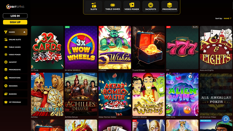 Orbit Spins Casino Desktop Games