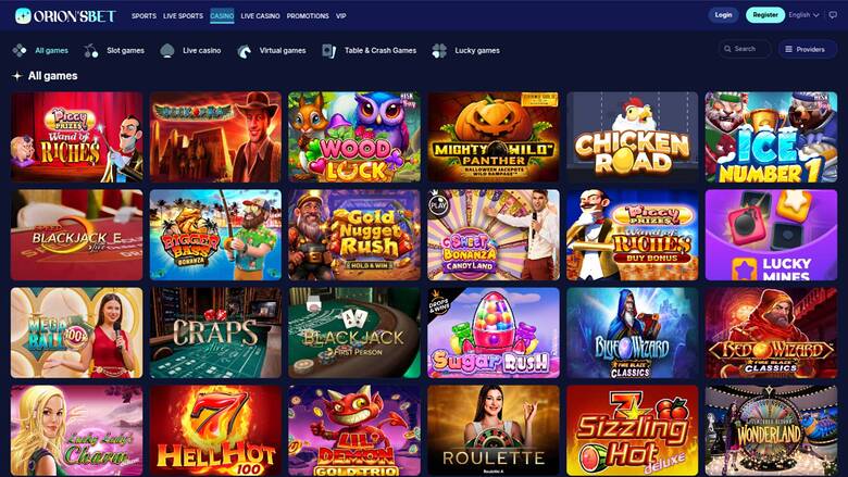 Orion'sBet Casino Games