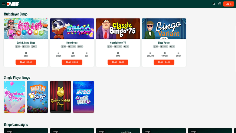 Paf Casino Desktop Bingo