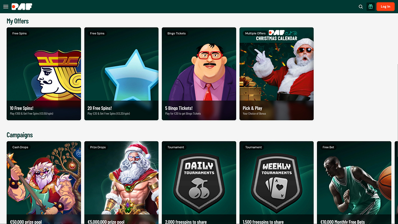 Paf Casino Desktop Promotions