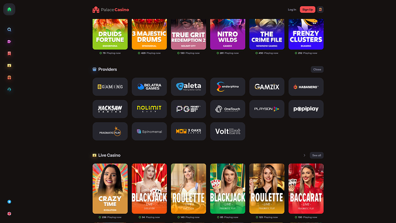 Palace Casino Desktop Game Developers