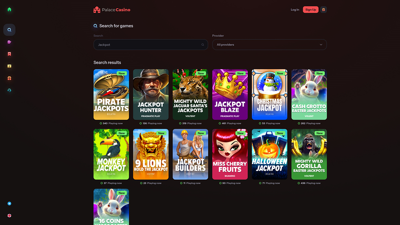 Palace Casino Desktop Jackpot