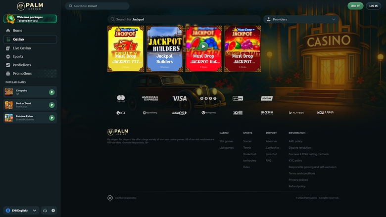 Palm Casino Desktop Jackpot