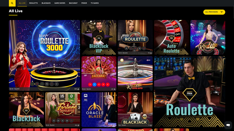 Palmslots Casino Desktop Live Dealer