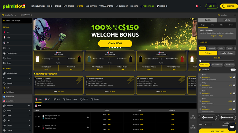  Palmslots Casino Desktop Sports