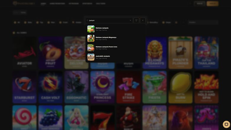 PantherBet Casino Desktop Jackpot