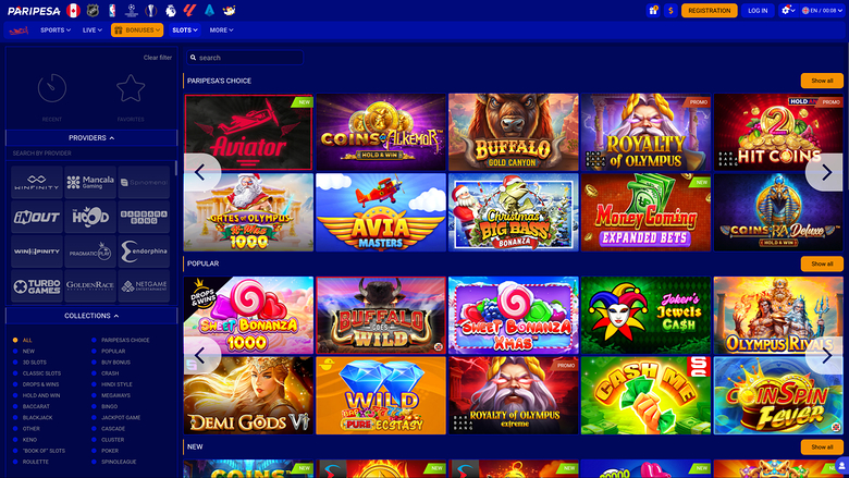 PariPesa Casino Desktop Games