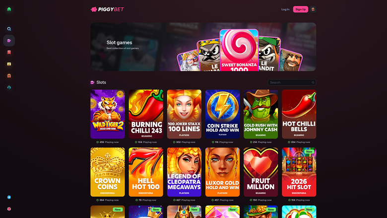PiggyBet Casino Desktop Games
