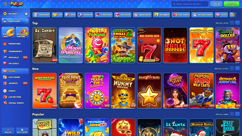 Pistolo Casino Desktop Games