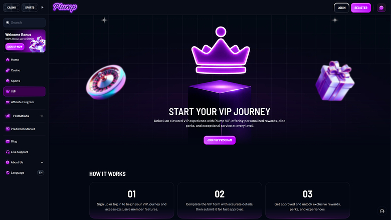 Plump Casino VIP