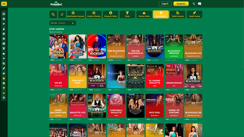 PokerBet Casino Desktop Live Dealer