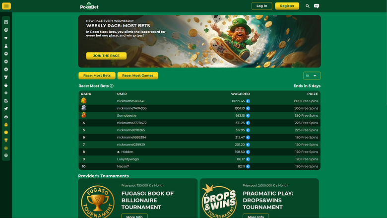 PokerBet Casino Desktop Tournaments