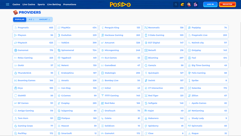 Posido Casino Desktop Game Developers