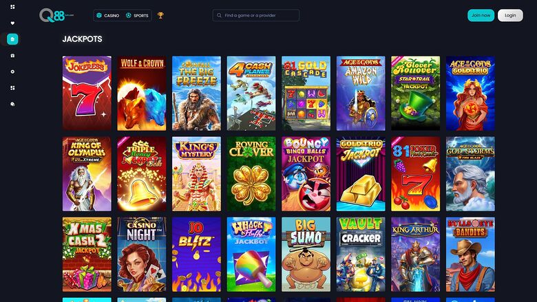 Q88bets Desktop Jackpot