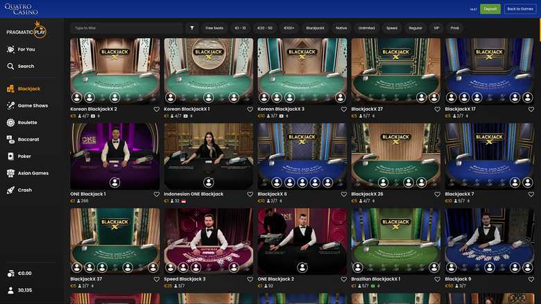 Quatro Casino Desktop Live Dealer
