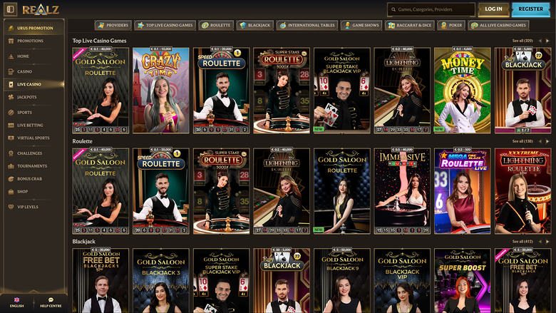 Realz Casino Live Dealer