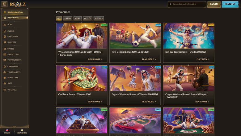 Realz Casino Promotions