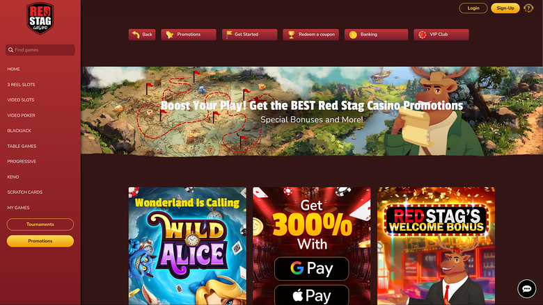 Red Stag Casino Desktop Promotions