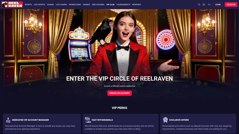 ReelRaven Casino Desktop VIP