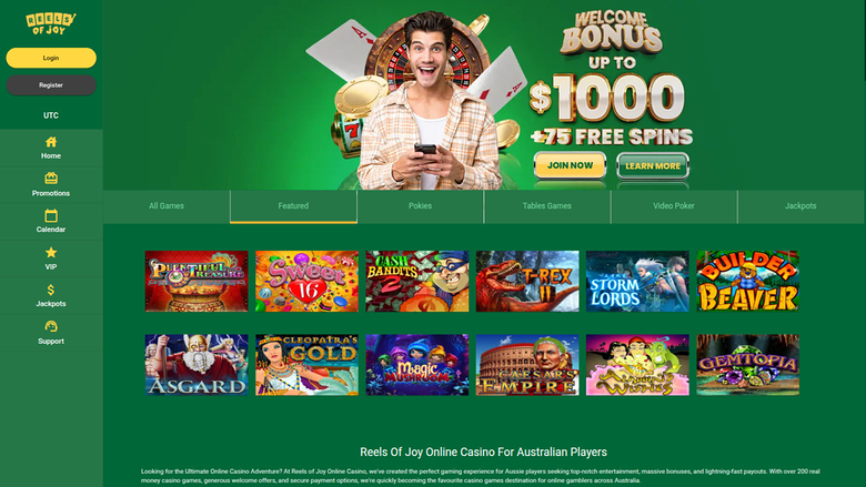 Reels of Joy Homepage Desktop
