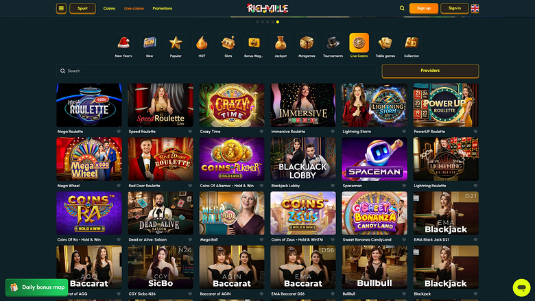 Richville Casino Desktop Live Dealer