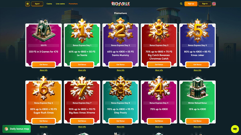 Richville Casino Desktop Promotions