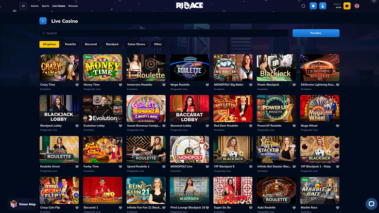 Rioace Casino Desktop Live Dealer