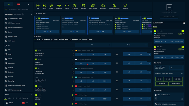 Rise of Bets Casino Desktop Sports