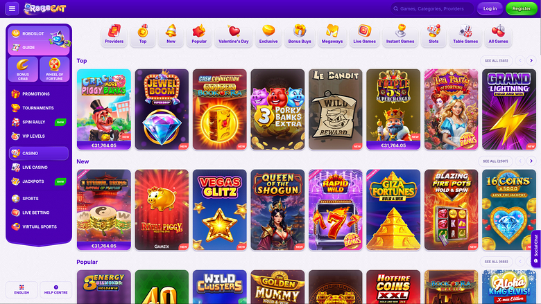 Robocat Casino Desktop Games