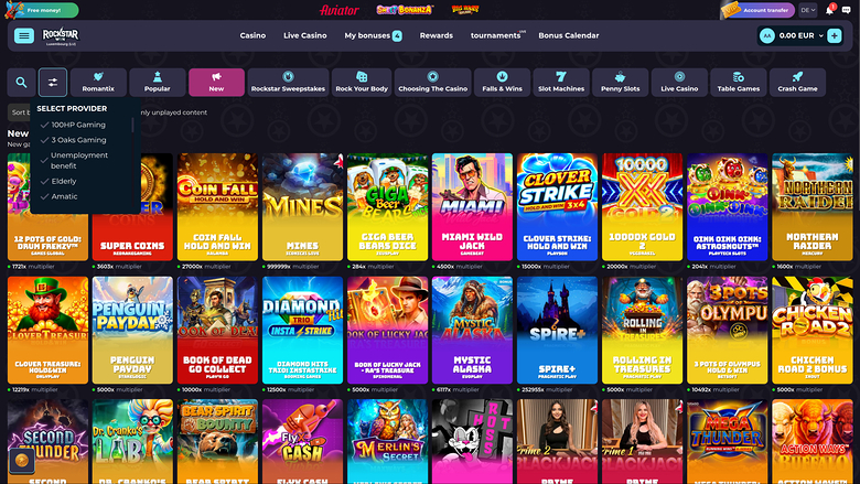 RockstarWin Casino Desktop Game Developers