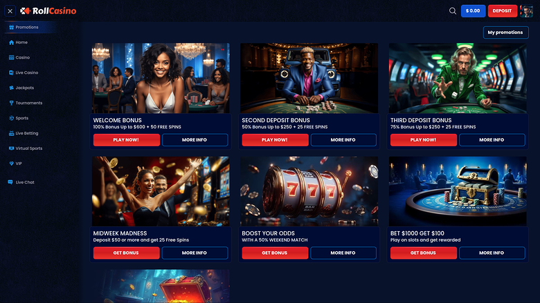 RollCasino Desktop Promotions