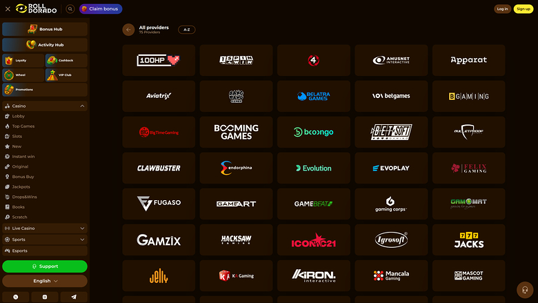 Roll Dorado Casino Game Developers