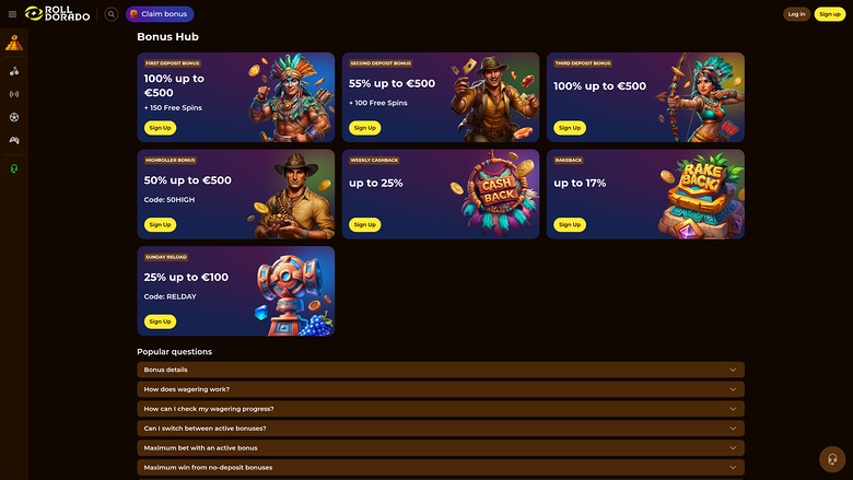 Roll Dorado Casino Promotions