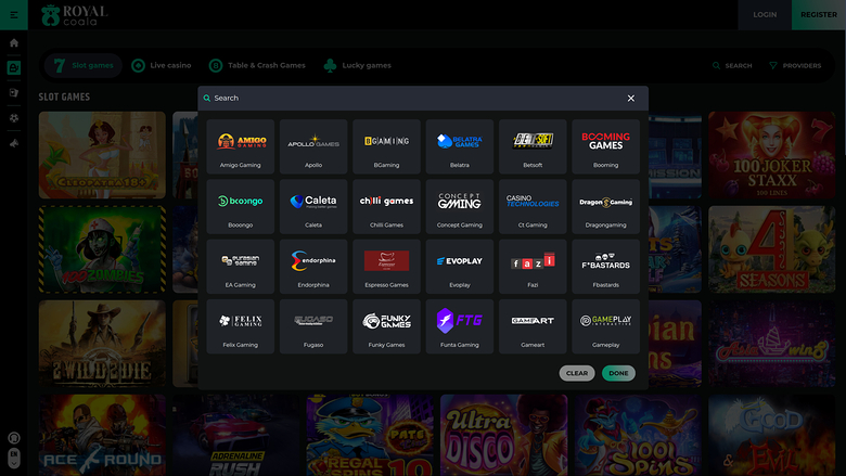 Royal Coala Casino Desktop Game Developers