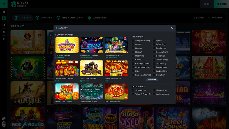 Royal Coala Casino Desktop Jackpot