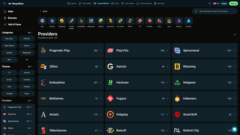 RoyalSea Casino Game Developers