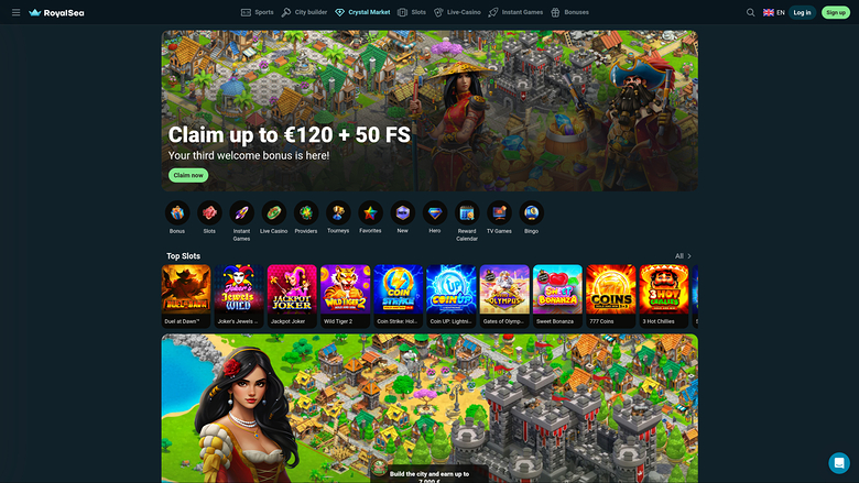 RoyalSea Casino Homepage