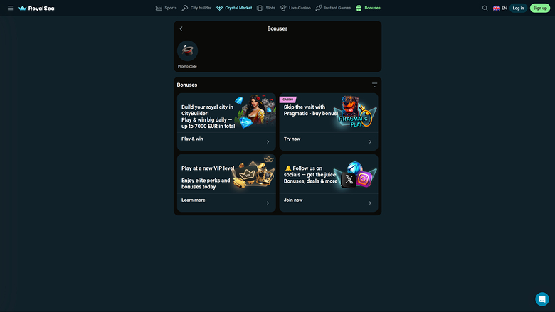 RoyalSea Casino Promotions