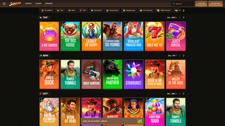 Sankra Casino Games