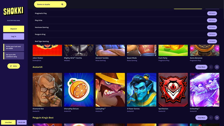 Shokki Casino Desktop Game Developers