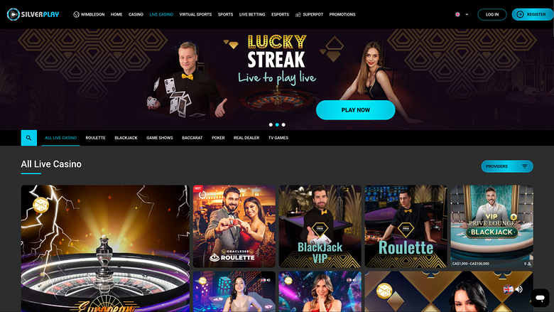 SilverPlay Casino Desktop Live Dealer