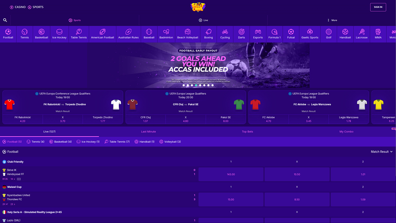Slot Owl Casino Desktop Sports